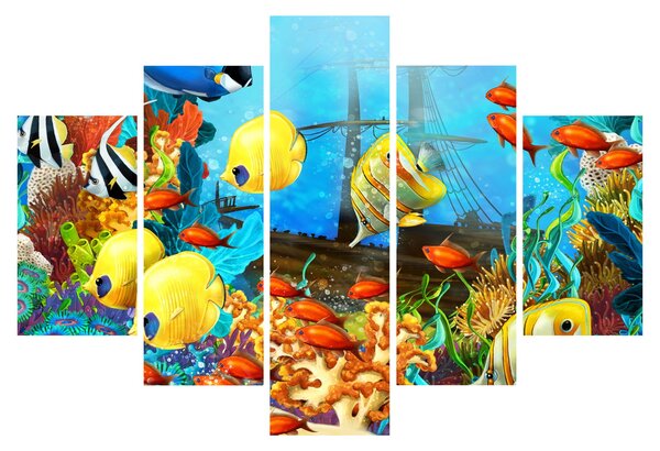 Kép - színes korallzátony (150x105 cm)