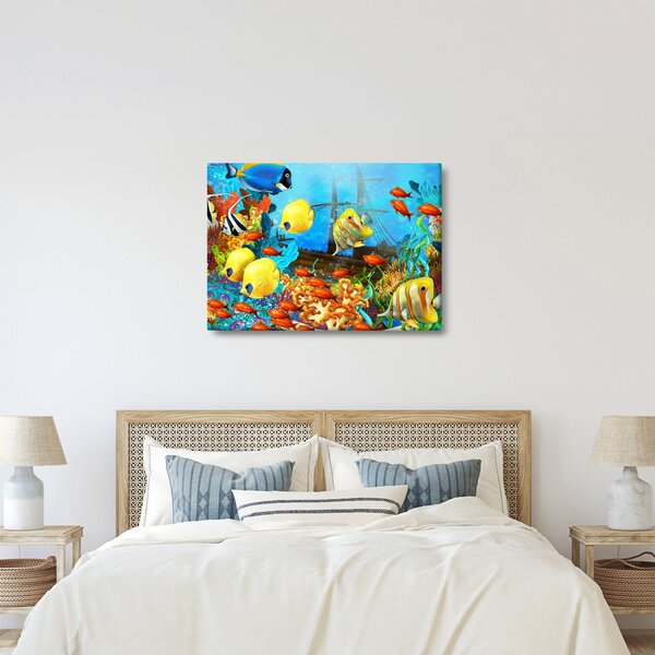 Kép - színes korallzátony (70x50 cm)