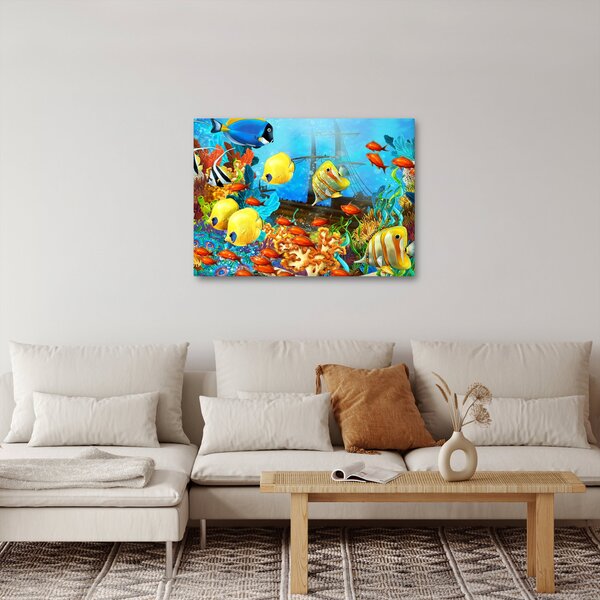 Kép - színes korallzátony (70x50 cm)