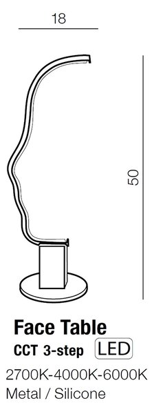 Design asztali lámpa Face – Dizajnový