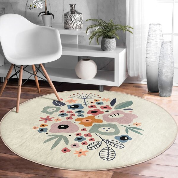 Mosható-robotporszívóval tisztítható kerek szőnyeg ø 80 cm Comfort – Mila Home
