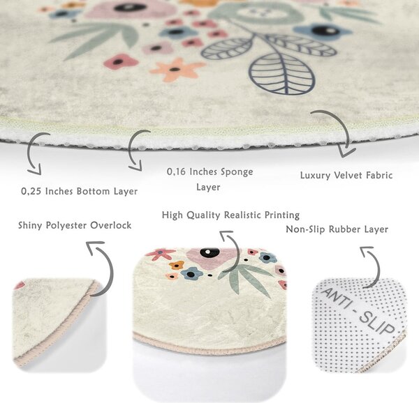 Mosható-robotporszívóval tisztítható kerek szőnyeg ø 80 cm Comfort – Mila Home