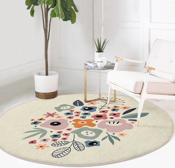 Mosható-robotporszívóval tisztítható kerek szőnyeg ø 80 cm Comfort – Mila Home
