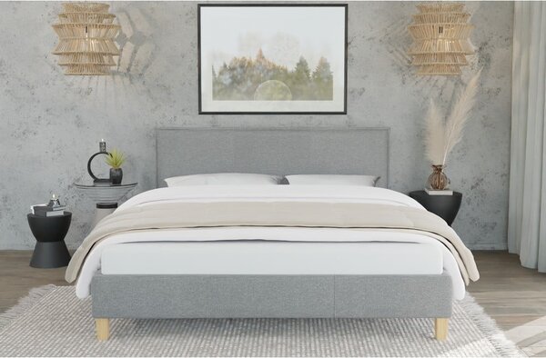 Kárpitozott egyszemélyes ágy ágyráccsal 90x200 cm Tina – Ropez