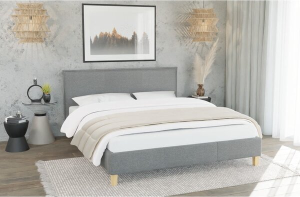 Kárpitozott egyszemélyes ágy ágyráccsal 90x200 cm Tina – Ropez
