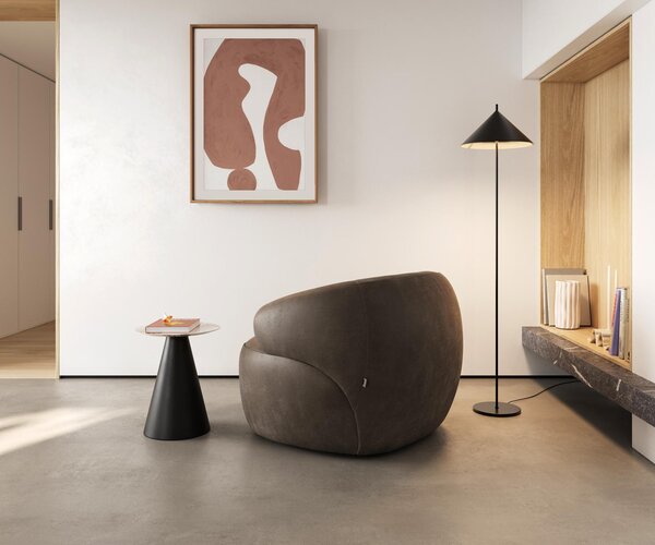 DELIFE Lounge fotel Nova 88x88 cm mikroszálas taupe vintage