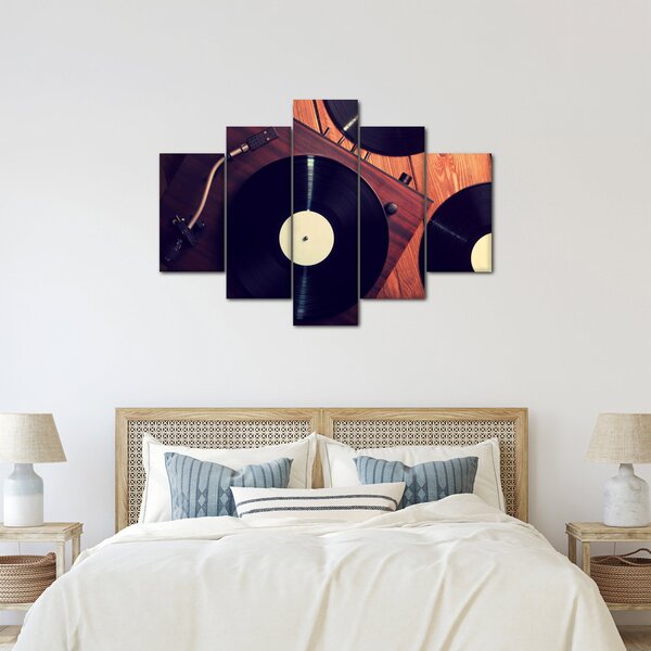 Gramofon lemezek képe (150x105 cm)