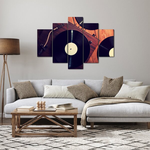Gramofon lemezek képe (150x105 cm)