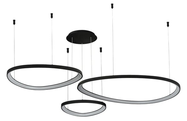 Modern LED csillár Amanda 42+62+82 CCT fekete