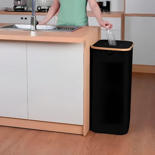 Szelektív palackgyűjtő 100l fekete