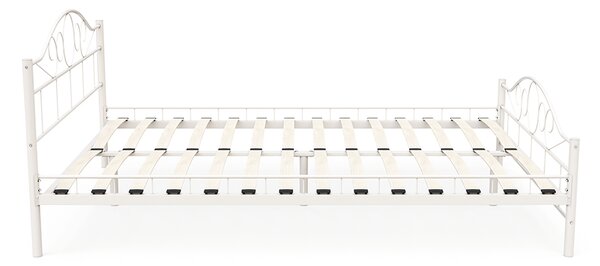 Mimi fém ágykeret ajándék ágyráccsal több méretben és színben-Fehér 140x200cm
