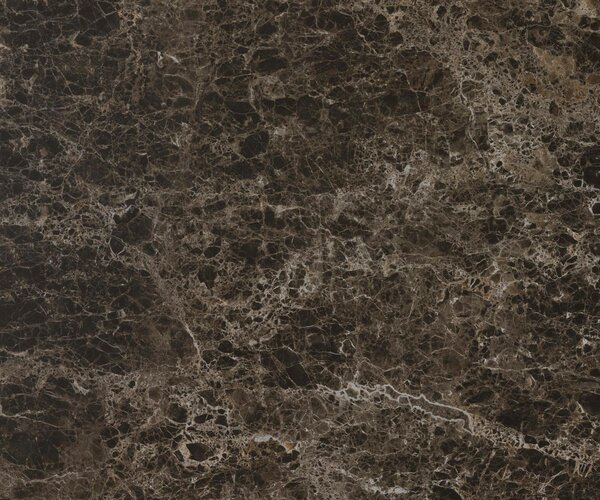 DELIFE Dohányzóasztal Levente 85x85 cm Laminam® Emperador extra polírozott kerámia sötétbarna rozsdamentes acél láb ezüst