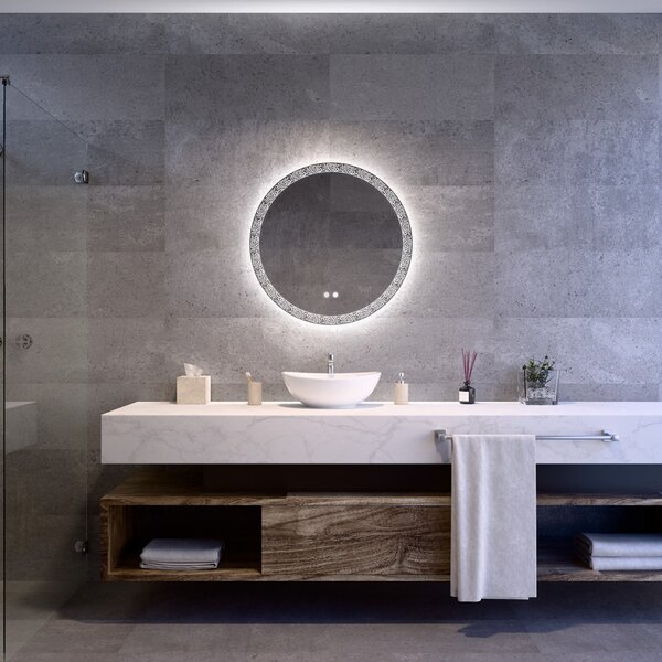 Kerek Led tükör Ø70cm Welland Bali | Páramentesítő - Fényerő + színhőfok állítás