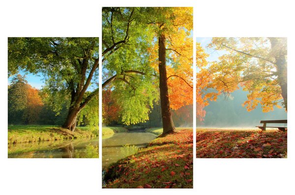 Kép - Nyugodt őszi táj (90x60 cm)