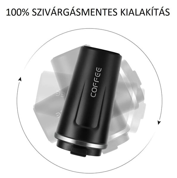 Coffee utazó termosz bögre - 510 ml - fekete