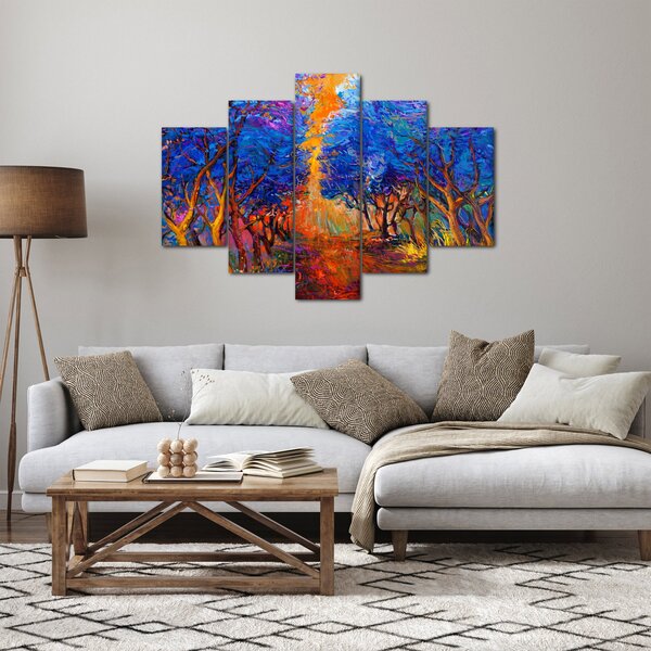 Kép - őszi fa koronák, modern impresszionizmus (150x105 cm)