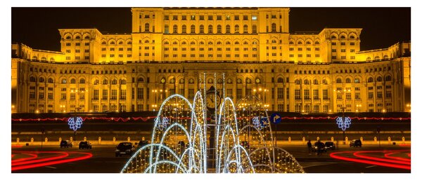 Kép - A Parlament palotája, Bukarest, Románia (120x50 cm)