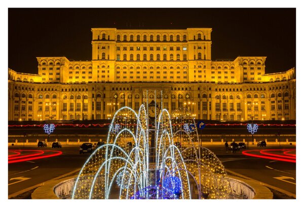 Kép - A Parlament palotája, Bukarest, Románia (90x60 cm)
