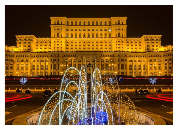 Kép - A Parlament palotája, Bukarest, Románia (70x50 cm)