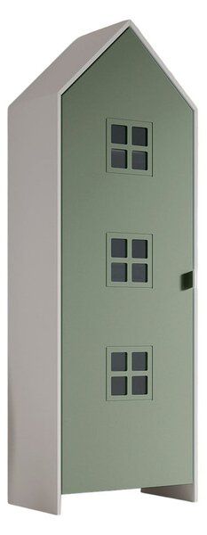 Fehér-zöld borovi fenyő gyerek ruhásszekrény 37x172 cm Casami Bruges – Vipack