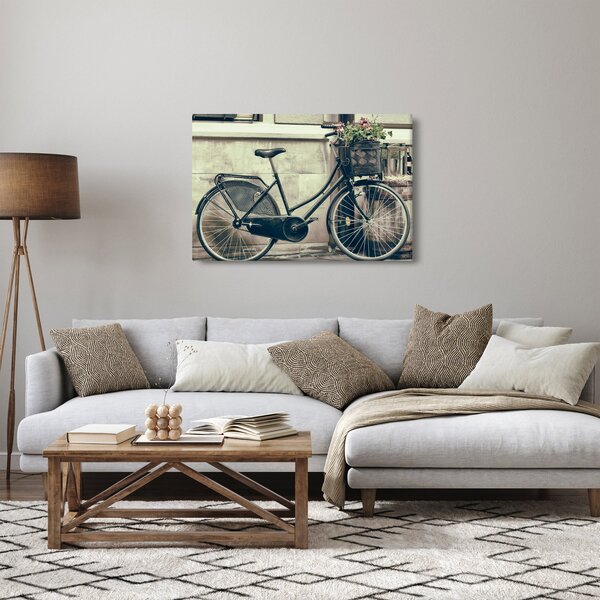Kép - Vintage kör virágokkal (90x60 cm)