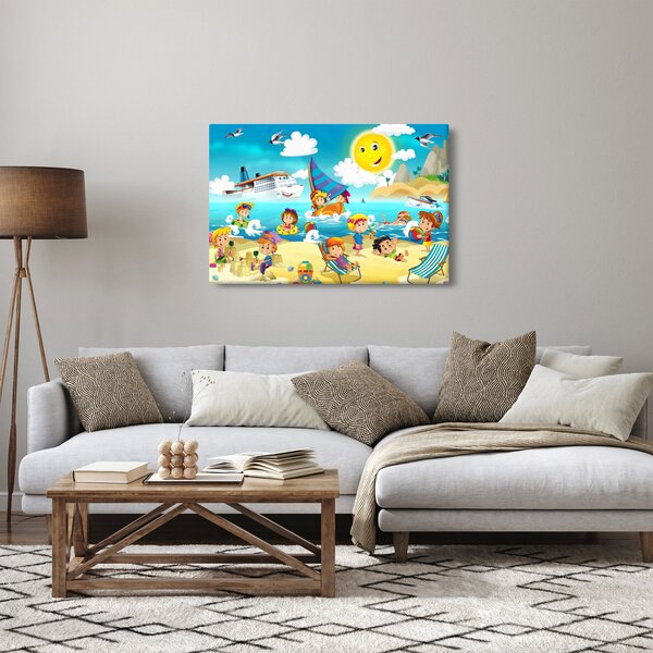 Kép - Egy nap a tengerparton (90x60 cm)