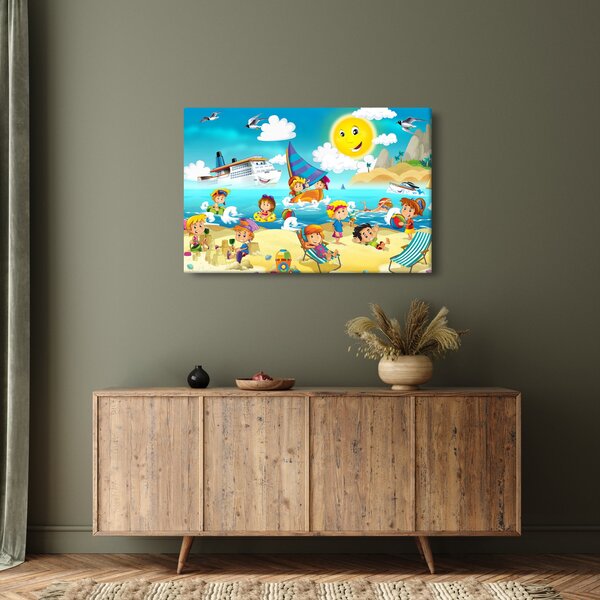 Kép - Egy nap a tengerparton (90x60 cm)