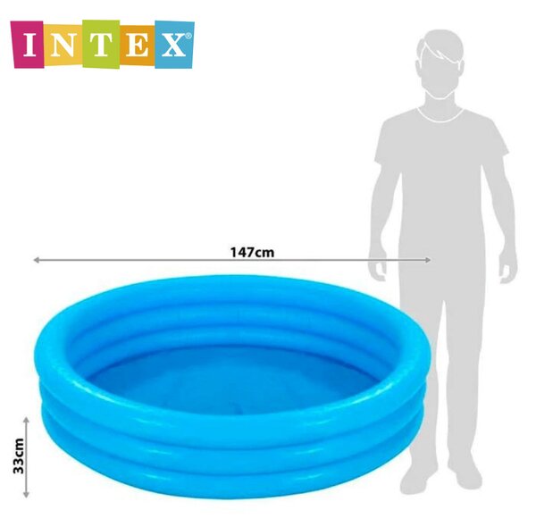 INTEX 3 gyűrűs felfújható gyermekmedence - 58426NP - Kék