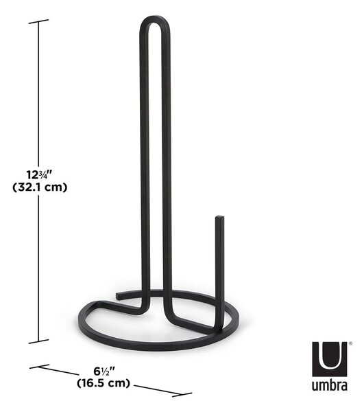 Fekete acél papírtörlő tartó ø 17 cm Squire – Umbra