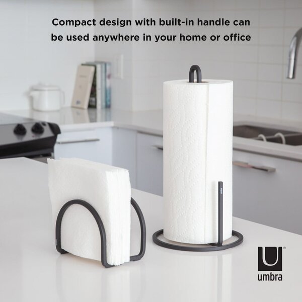 Fekete acél papírtörlő tartó ø 17 cm Squire – Umbra
