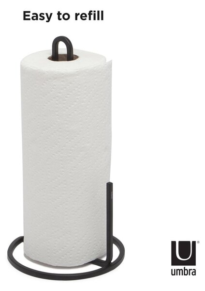Fekete acél papírtörlő tartó ø 17 cm Squire – Umbra
