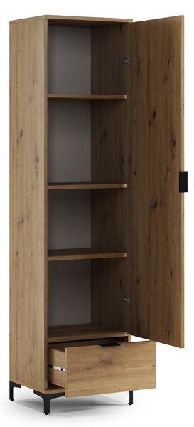 Mazzoni LANA SZ-50 szekrény Artisan Tölgy - 1 AJTÓS FIÓKOS RUHÁSSZEKRÉNY