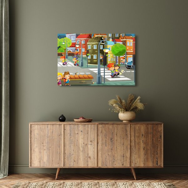 Kép - gyermek város (90x60 cm)