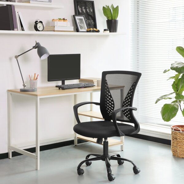 Scaun birou, Kime, Negru, 58x60.5x104 cm