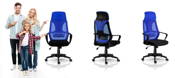 Sofotel Praga micro-hálós ergonomikus Irodai szék - Kék, Fekete