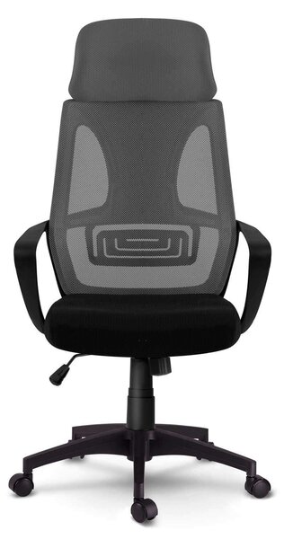 Sofotel Praga micro-hálós ergonomikus Irodai szék - Szürke, Fekete