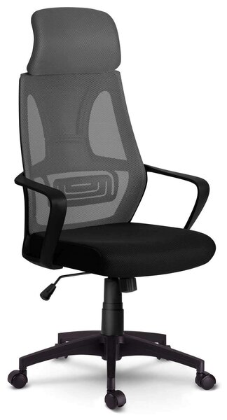 Sofotel Praga micro-hálós ergonomikus Irodai szék - Szürke, Fekete