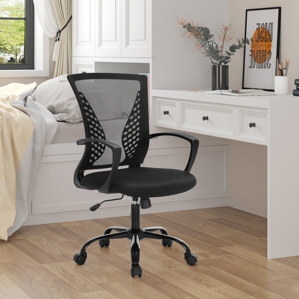 Scaun birou, Kime, Negru, 58x60.5x104 cm