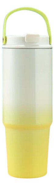Színátmenetes thumbler, utazópohár 820 ml - Fehér/sárga