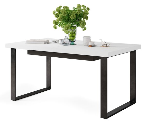 Mazzoni AVELLA Fehér Matt - LOFT STÍLUSÚ 310 cm-re BŐVÍTHETŐ ASZTAL NAPPALIBA/ÉTKEZŐBE!