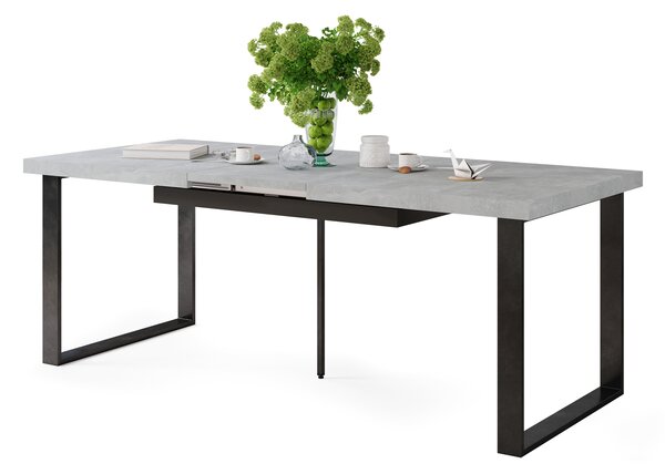 Mazzoni AVELLA Beton Világos Atelier - LOFT STÍLUSÚ 310 cm-re BŐVÍTHETŐ ASZTAL NAPPALIBA/ÉTKEZŐBE!