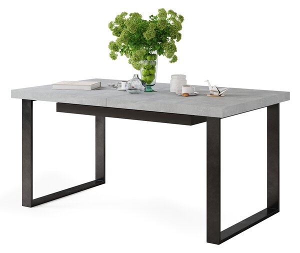 Mazzoni AVELLA Beton Világos Atelier - LOFT STÍLUSÚ 310 cm-re BŐVÍTHETŐ ASZTAL NAPPALIBA/ÉTKEZŐBE!