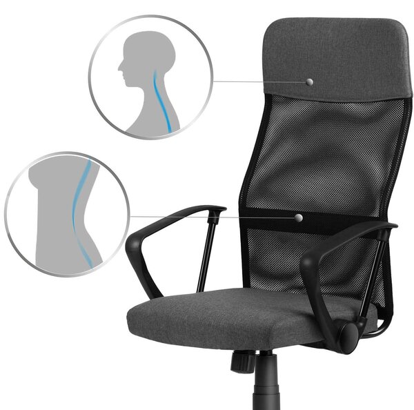 Sofotel Sydney micro-hálós ergonomikus Irodai szék - Sötétszürke