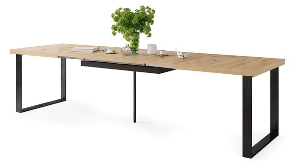 Mazzoni AVELLA Artisan Tölgy - LOFT STÍLUSÚ 310 cm-re BŐVÍTHETŐ ASZTAL NAPPALIBA/ÉTKEZŐBE!