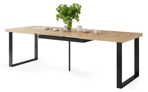 Mazzoni AVELLA Artisan Tölgy - LOFT STÍLUSÚ 310 cm-re BŐVÍTHETŐ ASZTAL NAPPALIBA/ÉTKEZŐBE!
