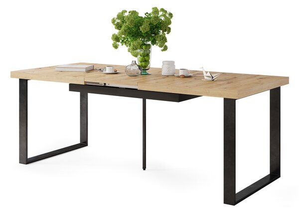Mazzoni AVELLA Artisan Tölgy - LOFT STÍLUSÚ 310 cm-re BŐVÍTHETŐ ASZTAL NAPPALIBA/ÉTKEZŐBE!