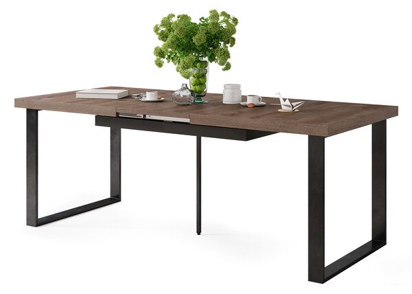 Mazzoni AVELLA Barna Tölgy - LOFT STÍLUSÚ 310 cm-re BŐVÍTHETŐ ASZTAL NAPPALIBA/ÉTKEZŐBE!