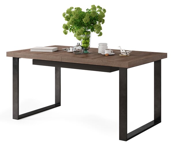 Mazzoni AVELLA Barna Tölgy - LOFT STÍLUSÚ 310 cm-re BŐVÍTHETŐ ASZTAL NAPPALIBA/ÉTKEZŐBE!