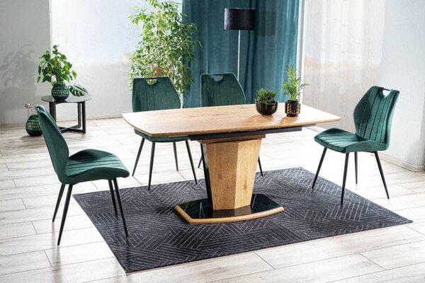 MAZZONI EXPORT ARNO Zöld (Bluvel 78 szövet) - MODERN KÁRPITOZOTT ÉTKEZŐSZÉK NAPPALIBA/ÉTKEZŐBE VELVET FOGANTYÚVAL