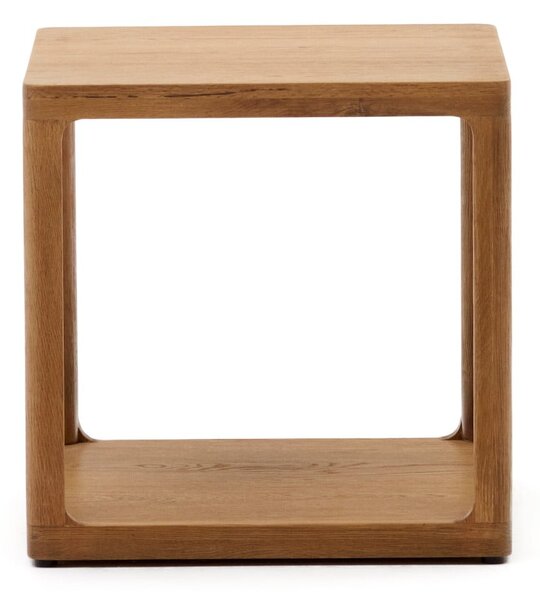 Tárolóasztal tölgyfa dekorral 50x50 cm Maymai – Kave Home